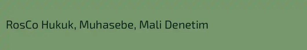 RosCo Hukuk, Muhasebe, Mali Denetim
